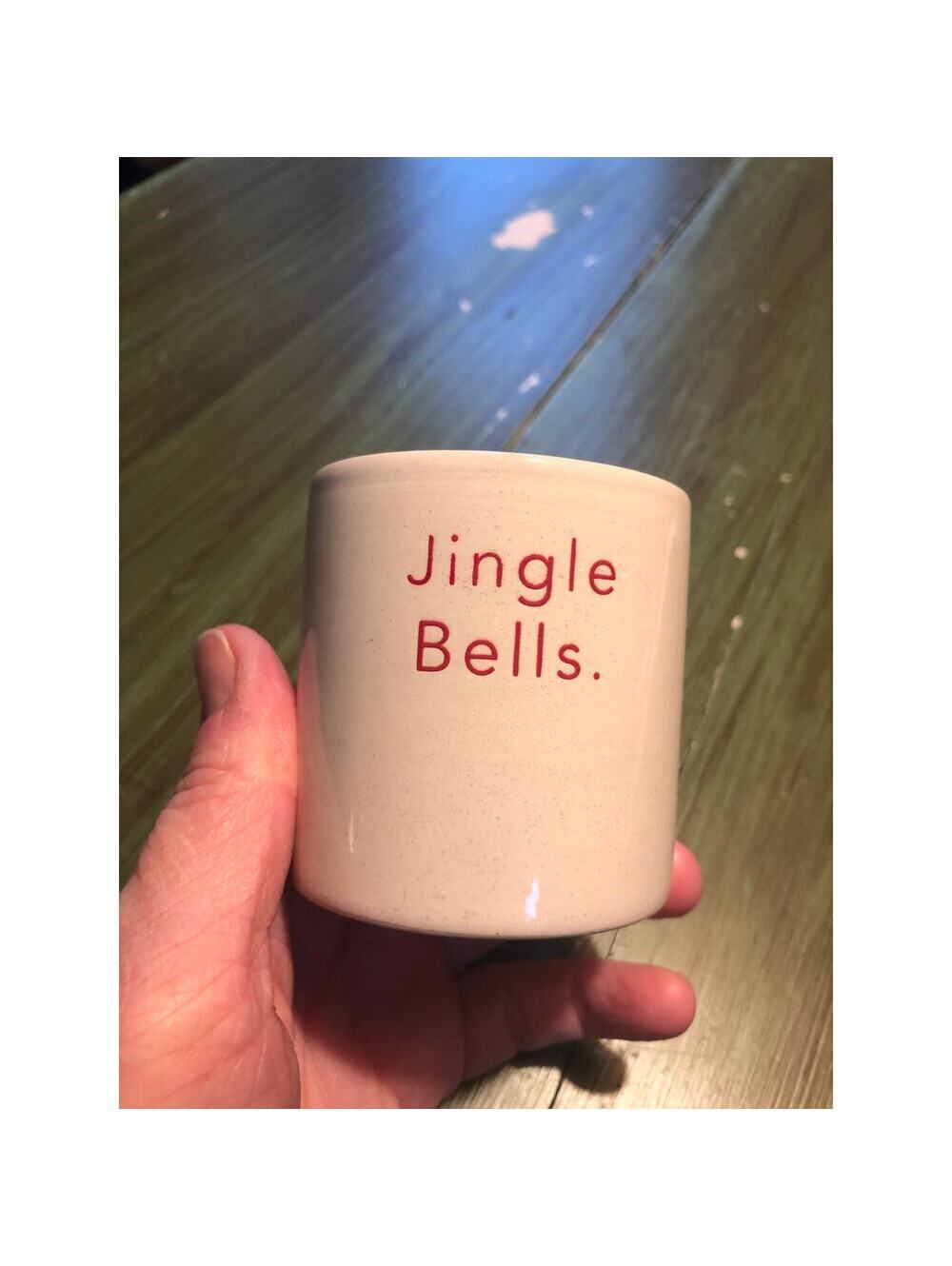 Sand + Fog NEW Winter Pine 4oz Candle in Jingle Bells Ceramic Jar